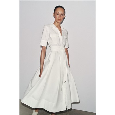 ZW COLLECTION POPLIN MIDI DRESS