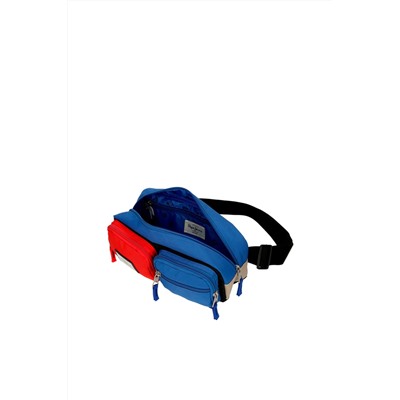 Riñonera Azul cobalto y rojo