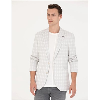 Açık Gri Slim Fit Ceket