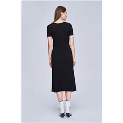 Vestido efecto doble prenda Negro