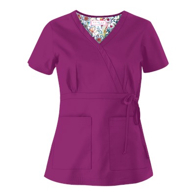 koi Scrubs Women's Katelyn Mock Wrap Top