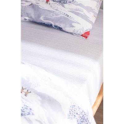 Erig King Size %100 Pamuk Flanel Nevresim Takımı - Mavi