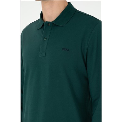 Erkek Koyu Yeşil Basic Sweatshirt