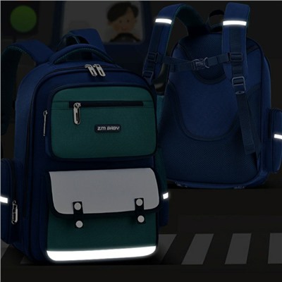 Рюкзак школьный для девочек и мальчиков. Водонепроницаемый, легкий  Прочная фурнитура Утолщенная мягкая дышащая спинка амортизирует давление и защищает детский позвоночник Трехмерная поддержка Расширенные лямки снижают давление на плечи Светоотражающие элементы