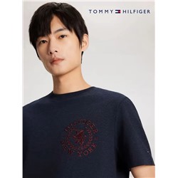 Хлопковая футболка  Tommy Hilfige*r , вышитая эмблема на груди