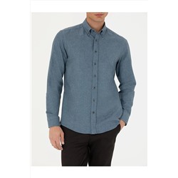 Pierre Cardin Mavi Slim Fit Uzun Kollu Gömlek ELİFSU BUTİKHOME 1710521.VR036 ELİFSU BUTİKHOME