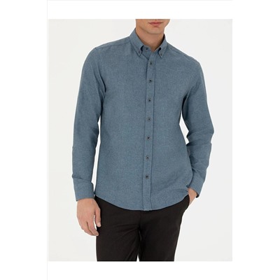 Pierre Cardin Mavi Slim Fit Uzun Kollu Gömlek ELİFSU BUTİKHOME 1710521.VR036 ELİFSU BUTİKHOME