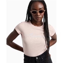 REGULAR FIT T-SHIRT WITH MINI SIGNATURE PRINT IN ASV COTTON