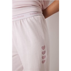 Pijama largo 100% algodón rosa corazones