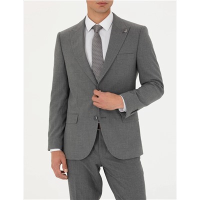 Gri Ekstra Slim Fit Takım Elbise