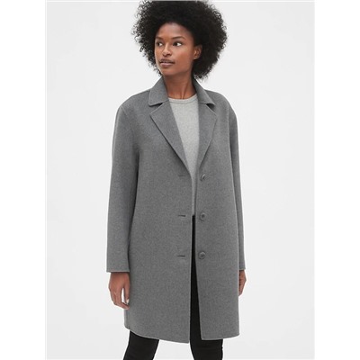 Unlined Wool-Blend Car Coat