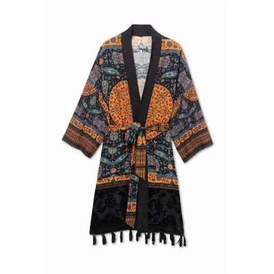 Kimono étnico borlas