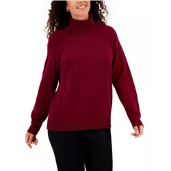 KAREN SCOTT Women's Cotton Turtleneck Sweater, Created for Macy's
