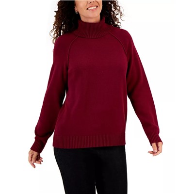 KAREN SCOTT Women's Cotton Turtleneck Sweater, Created for Macy's