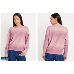Cozy Crew-Neck Ombré Sweater