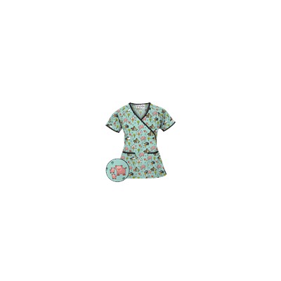 UA Country Time Cool Blue Mock Wrap Scrub Top