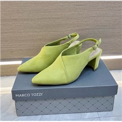 Женские босоножки на толстом каблуке с открытой пяткой Marco Tozz*i