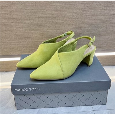 Женские босоножки на толстом каблуке с открытой пяткой Marco Tozz*i