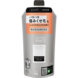 KAO Шампунь для волос Essential flat глубокого увлажнения и разглаживания волос, сменная упаковка 340 мл