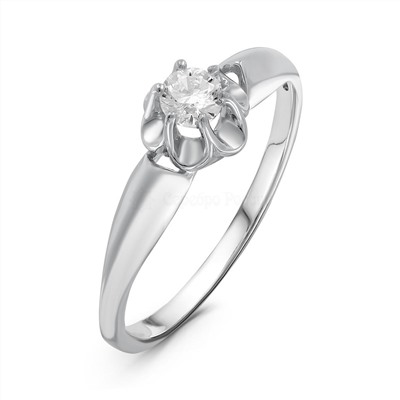 Серьги из серебра с фианитами родированные 925 пробы 2-3177р200