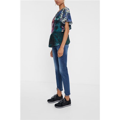 Blusa fruncido cintura