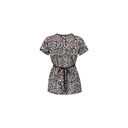 UA Change Of Heart Petunia Mock Wrap Scrub Top
