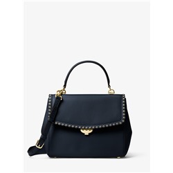 MICHAEL MICHAEL KORS Ava Medium Scalloped Leather Satchel
