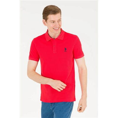 Erkek Kırmızı Basic Polo Yaka Tişört