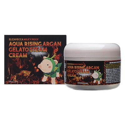 Elizavecca Milky Piggy Aqua Rising Argan Gelato Steam Cream Паровой увлажняющий крем с маслом арганы 100г