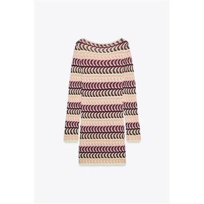 TEXTURED KNIT SHORT DRESS