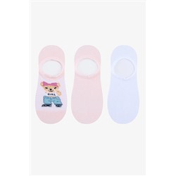Penti, 3 Çift Pamuklu Teddy Bear Ayı Desenli Sneaker Çorap
