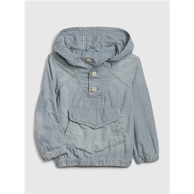 Toddler Railroad Stripe Anorak Jacket