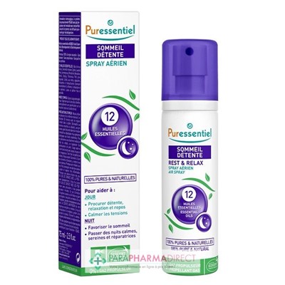 Puressentiel Sommeil Détente Spray Aérien aux 12 Huiles Essentielles 75 ml