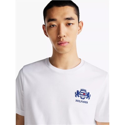 Embroidered Flag Crest T-Shirt