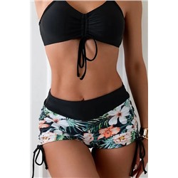 Angelsin, Büzgü Ayarlı Baskılı Deniz Şortu Bikini Alt