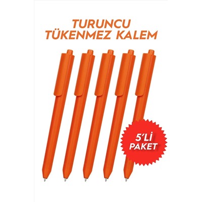 imo medya Turuncu Tükenmez Kalem 5'li Avantaj Paketi Turuncu Kalem trc5