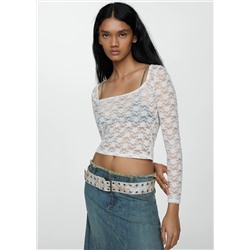 Top encaje floral