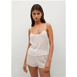 Top pijama semitransparente -  Mujer | MANGO OUTLET Melilla