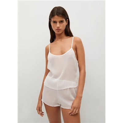 Top pijama semitransparente -  Mujer | MANGO OUTLET Melilla