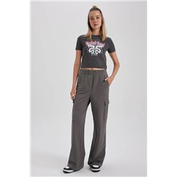 Defacto Coool Straight Fit Ince Kumaş Kargo Cepli Eşofman Altı A7454AX23SM