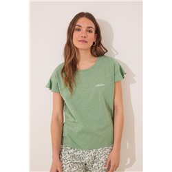 Pijama Capri 100% algodón verde