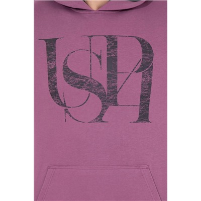 Erkek Menekşe Kapüşonlu Sweatshirt