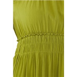 Haki Halter Yaka Dokuma Elbise TBBSS23AH00207