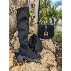 Ab.Zapatos Botas-medias 22 Negro+PELLE · 2704 Negro АКЦИЯ