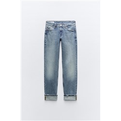 TRF SLIM-FIT FOLDED-FIT LOW-RISE JEANS