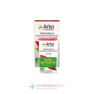 ArkoPharma ArkoGélules - Ginkgo - Mémoire Concentration - BIO 150 + 45 gélules OFFERTES