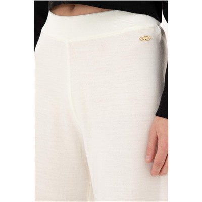 Kadın Kum Loose Fit Triko Pantolon