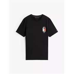 Palm Tree Logo Slub Cotton T-Shirt