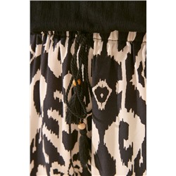 Pantalón corto viscosa estampado ikat