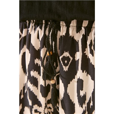 Pantalón corto viscosa estampado ikat
